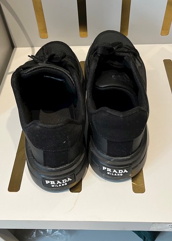 Siyah Bağcıklı Stiletto Topuklu Kadın Spor Ayakkabı - Görsel 3