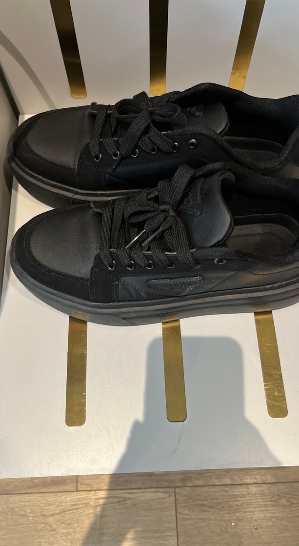 Siyah Bağcıklı Stiletto Topuklu Kadın Spor Ayakkabı - Görsel 2