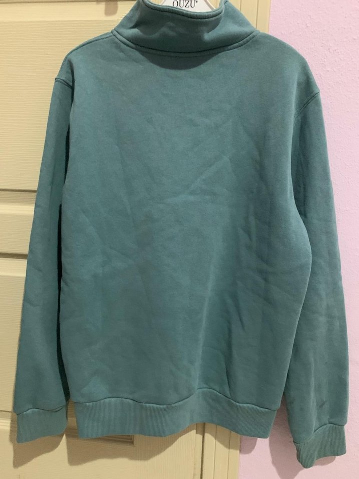 Yeşil Yumuşak Kumaşlı Salaş Sweatshirt - Görsel 2