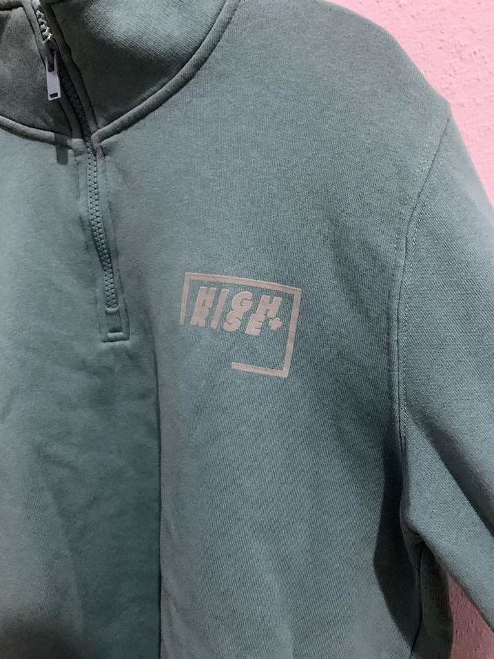 Yeşil Yumuşak Kumaşlı Salaş Sweatshirt - Görsel 3