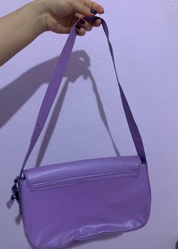 Pastel Mor Deri Kadın Çantası - Görsel 2