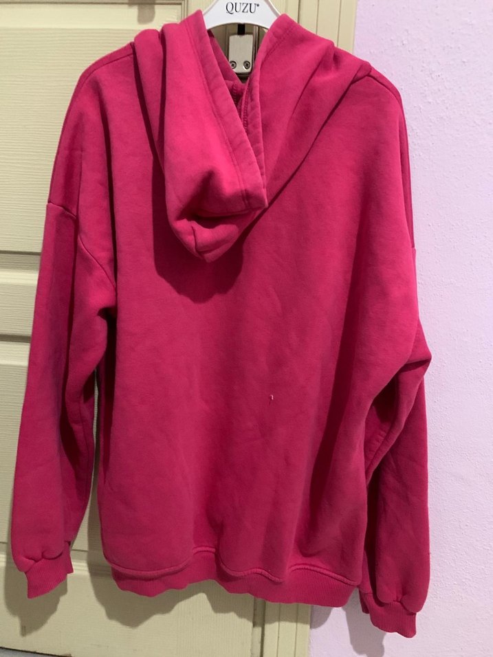 Mavi Baskılı Pembe Kadın Sweatshirt - Görsel 2