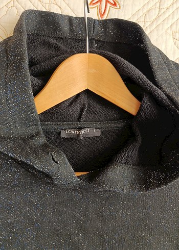 Kadın Siyah Simli Triko Sweatshirt - Görsel 2