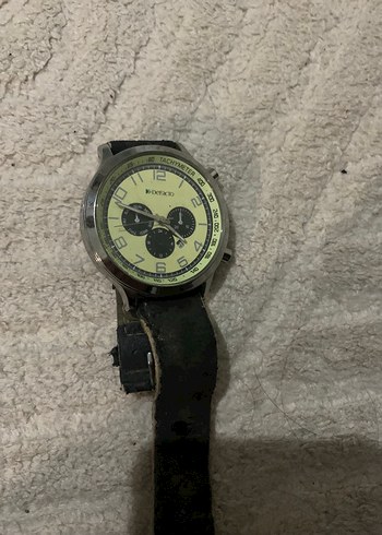 Defacto Vintage Siyah Deri Kayisli Analog Kol Saati