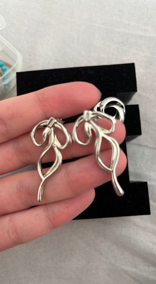 İkili gümüş Renk Mini Küpe Seti - Görsel 2