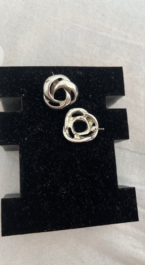 İkili gümüş Renk Mini Küpe Seti - Görsel 3