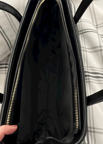 Klasik Siyah Deri Kadın Çanta - Görsel 4