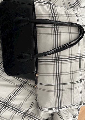 Klasik Siyah Deri Kadın Çanta - Görsel 6