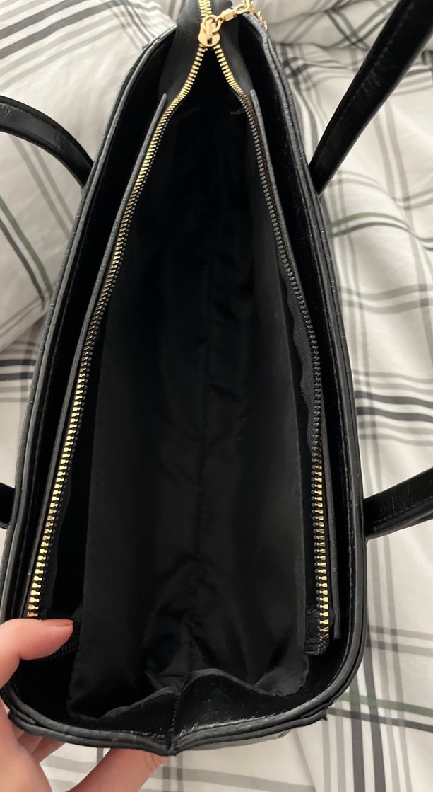 Klasik Siyah Deri Kadın Çanta - Görsel 4