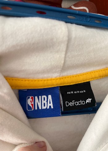 NBA Beyaz Kapüşonlu Uzun Kollu unisex Sweatshirt - Görsel 4