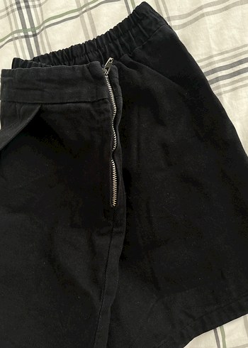 Siyah Midi Hamile Denim Şort - Görsel 5