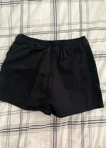 Siyah Midi Hamile Denim Şort - Görsel 3