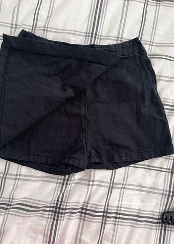 Siyah Midi Hamile Denim Şort - Görsel 2