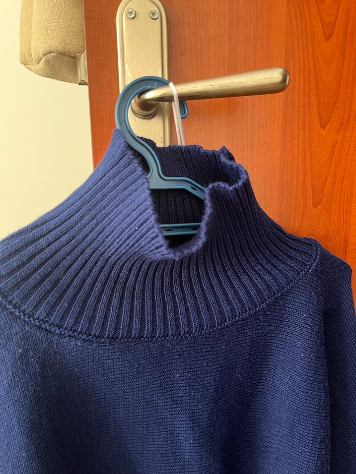 Kadın Lacivert Boğazlı Triko Kazak - Görsel 2