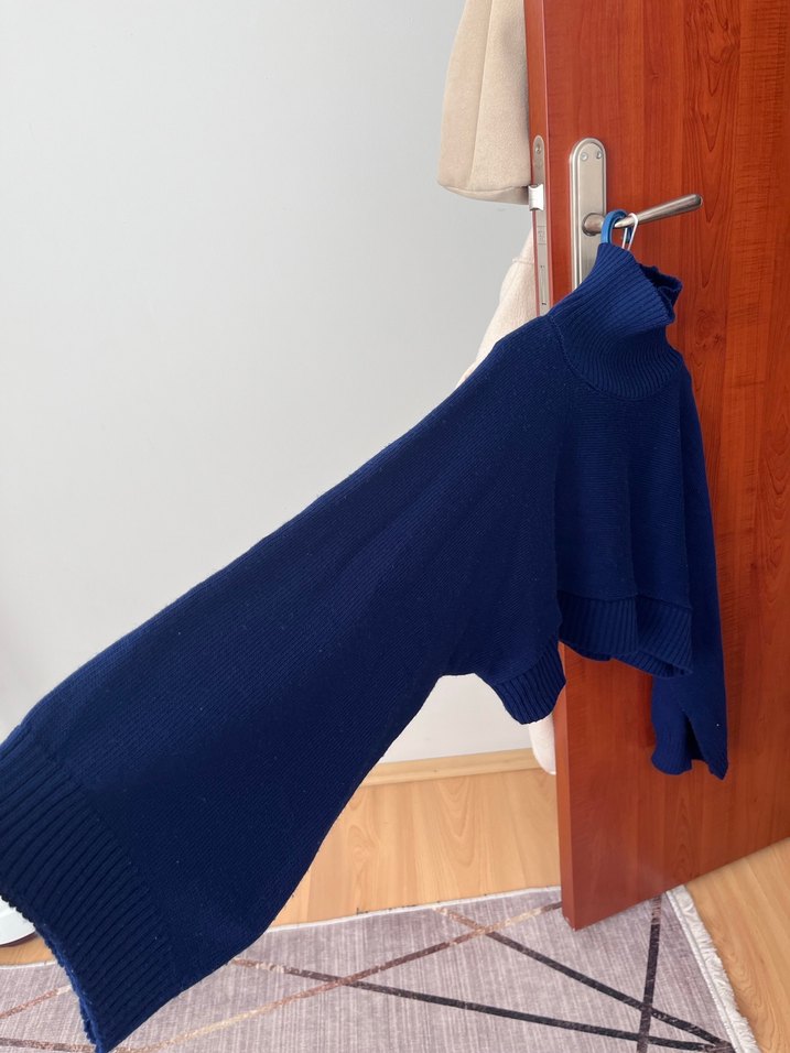 Kadın Lacivert Boğazlı Triko Kazak - Görsel 4