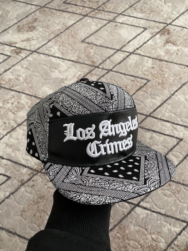 Siyah Bandana Desenli Street Wear Şapka - Görsel 2