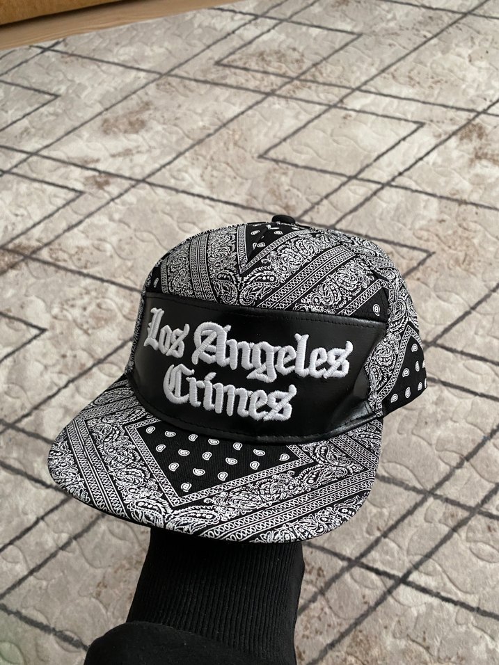 Siyah Bandana Desenli Street Wear Şapka - Görsel 3