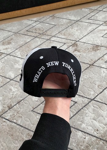 Siyah Brooklyn Nakışlı Şapka - Görsel 3