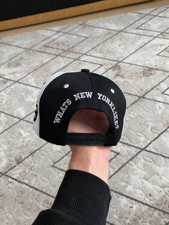 Siyah Brooklyn Nakışlı Şapka - Görsel 3