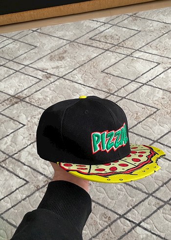 Renkli Pizza Baskılı Erkek Şapka - Görsel 3