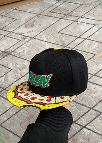 Renkli Pizza Baskılı Erkek Şapka - Görsel 2