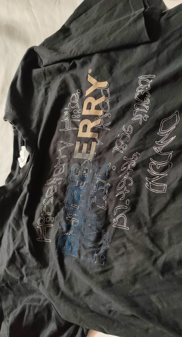 Siyah Baskılı oversize Tişört burberry - Görsel 4