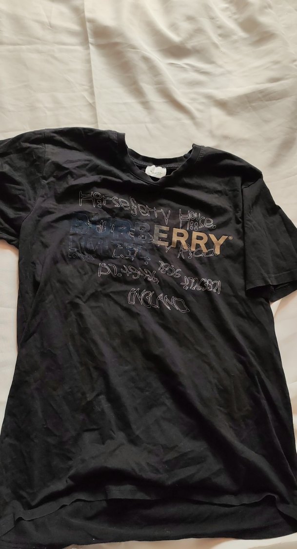 Siyah Baskılı oversize Tişört burberry - Görsel 3