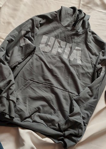 Gri Erkek Sweatshirt, Rahat Kesim, Baskılı - Görsel 4