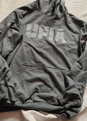 Gri Erkek Sweatshirt, Rahat Kesim, Baskılı - Görsel 3