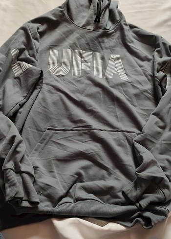 Gri Erkek Sweatshirt, Rahat Kesim, Baskılı - Görsel 2