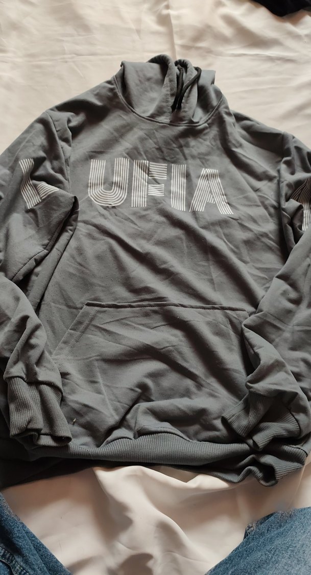 Gri Erkek Sweatshirt, Rahat Kesim, Baskılı - Görsel 2