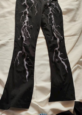 yıldırım detaylı İspanyol paça tayt - Görsel 2