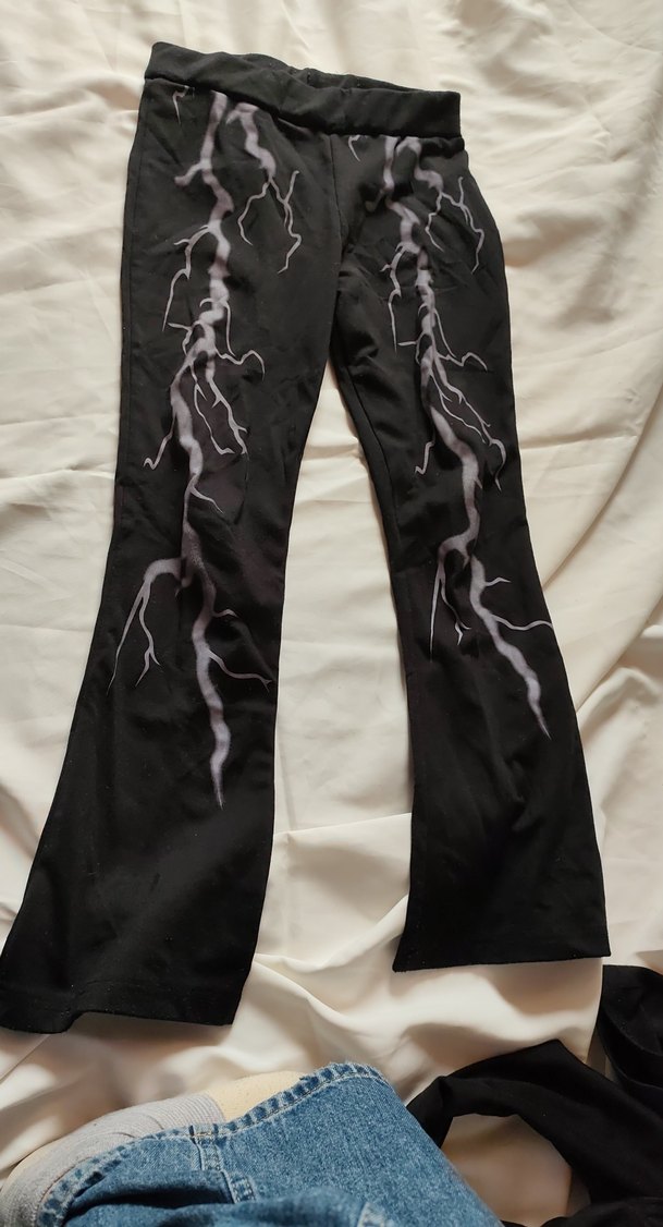 yıldırım detaylı İspanyol paça tayt - Görsel 2