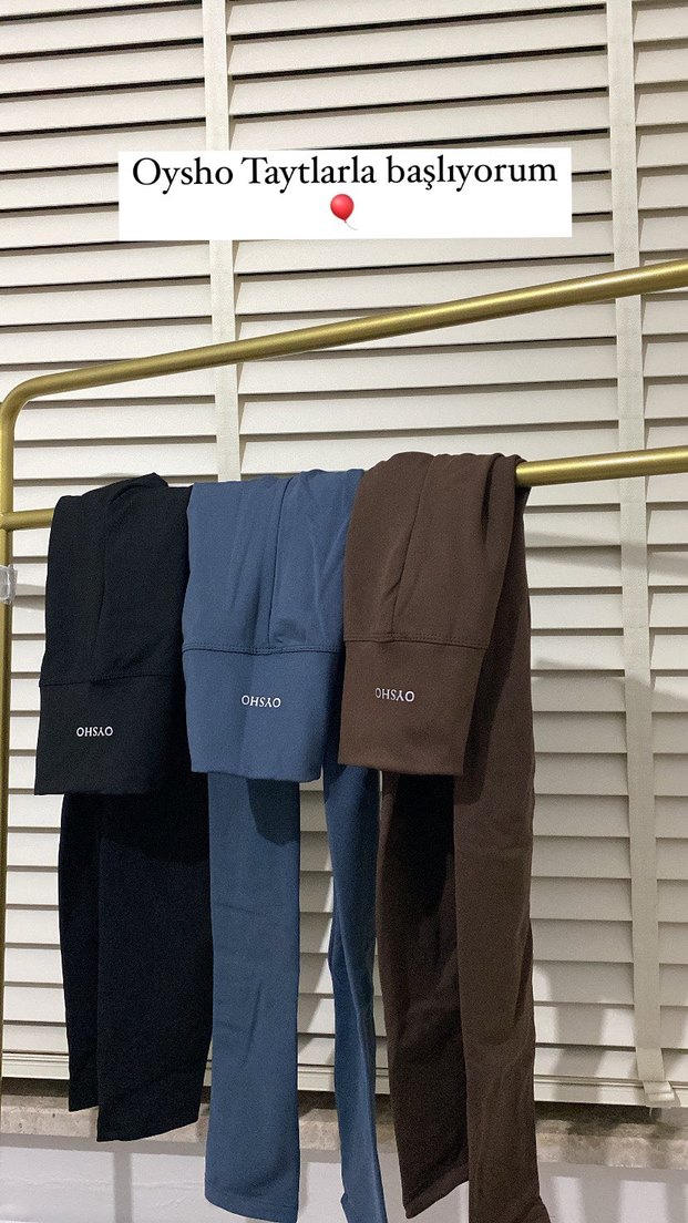 Kadın Siyah Baskılı Tayt - Görsel 3