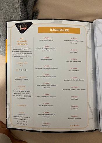 AYT Matematik Eğitim Seti - 19 Fasikül - Görsel 2