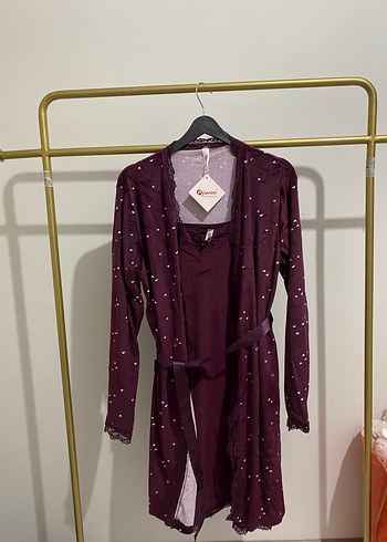 Bordo Uzun Kollu V Yaka Sabahlığı - Görsel 5