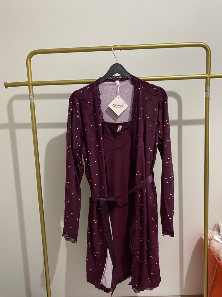 Bordo Uzun Kollu V Yaka Sabahlığı - Görsel 5