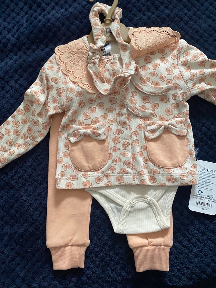 Nazar Bebek Dantel Detaylı Nakışlı Tulum - Görsel 4