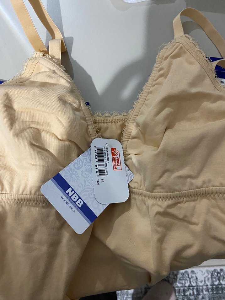 Ten rengi ve siyah Emzirme atleti - Görsel 3