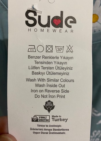 Mavi Baskılı Uzun Kollu Kadın Tişört - Görsel 3