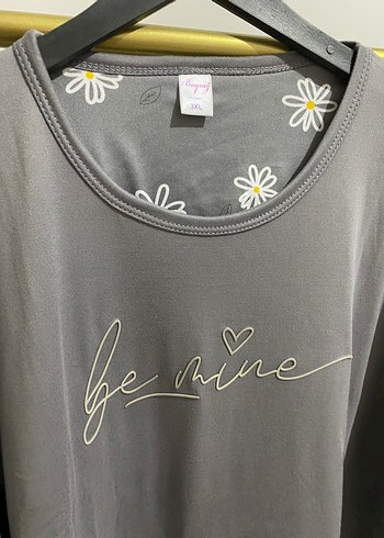 Gri Çiçekli Uzun Kollu Kadın Pijama Takımı - Görsel 8