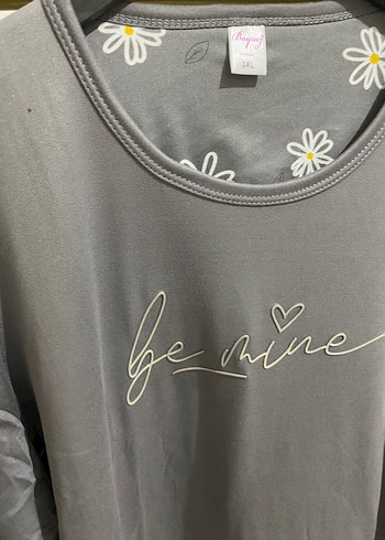 Gri Çiçekli Uzun Kollu Kadın Pijama Takımı - Görsel 7