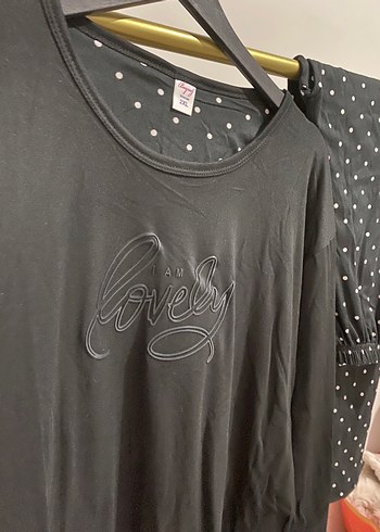 Siyah Uzun Kollu pijama takımı - Görsel 2