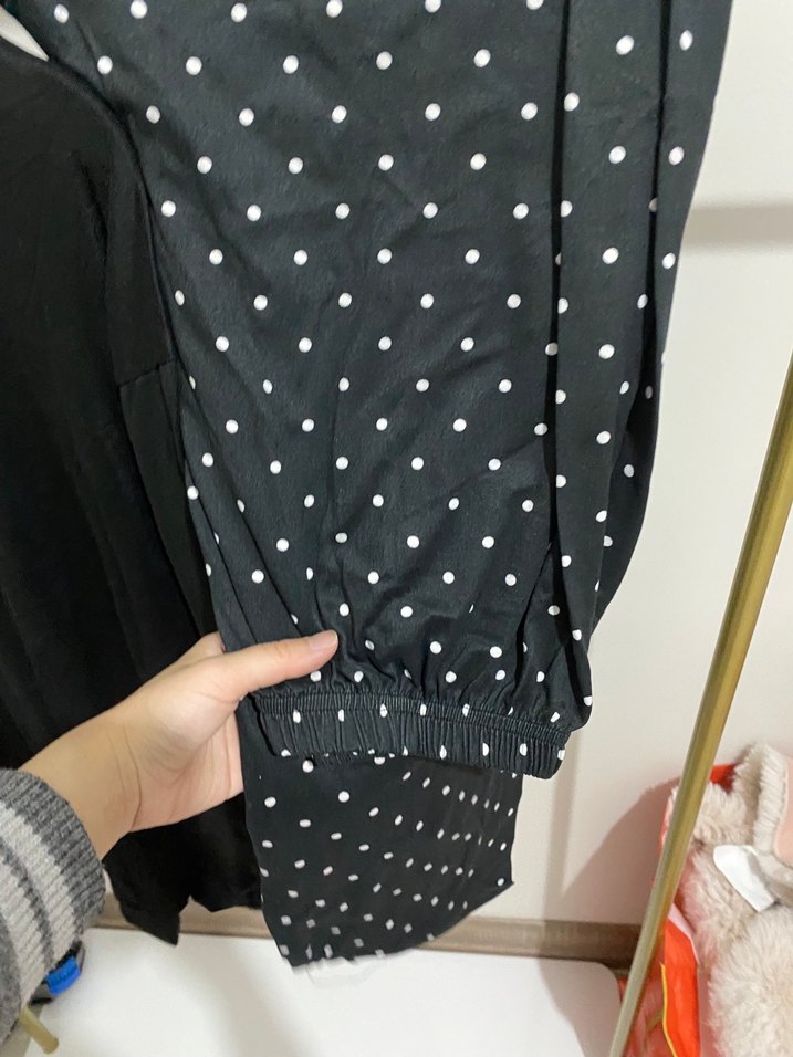 Siyah Uzun Kollu pijama takımı - Görsel 4