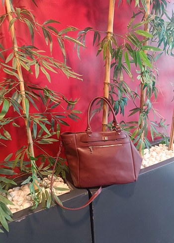 Bordo Deri Kadın Omuz Çantası - Görsel 2