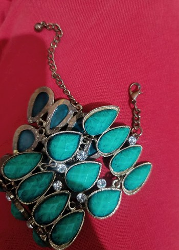 Parlak Turkuaz Boncuklu Bohem Bileklik - Görsel 4