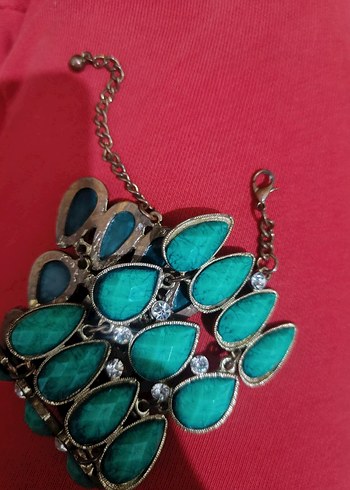 Parlak Turkuaz Boncuklu Bohem Bileklik - Görsel 3