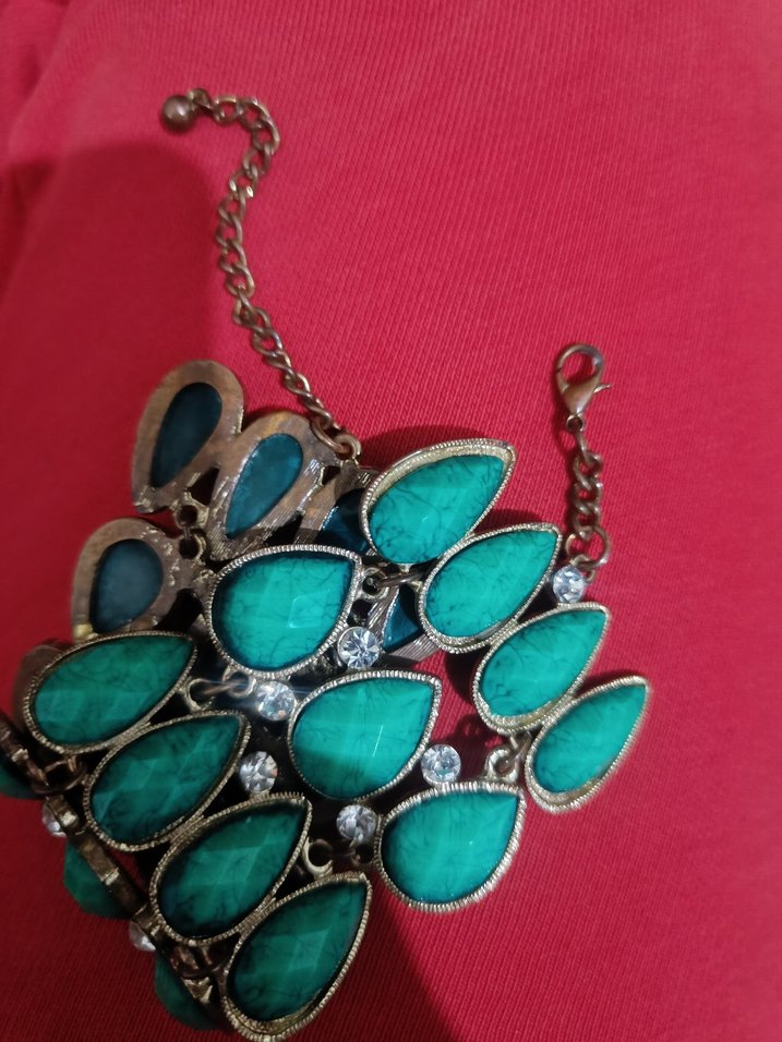 Parlak Turkuaz Boncuklu Bohem Bileklik - Görsel 4