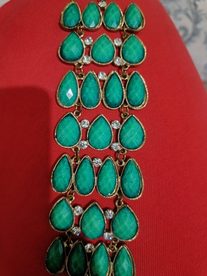 Parlak Turkuaz Boncuklu Bohem Bileklik - Görsel 2