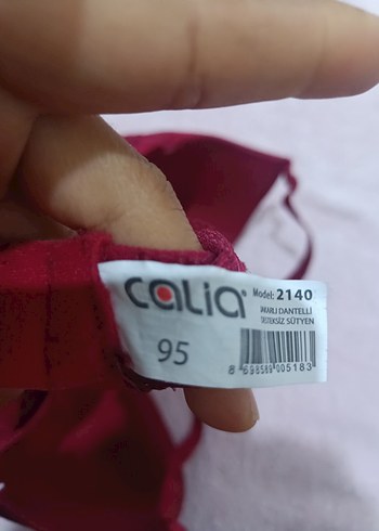 Koyu Kırmızı Bohem Dantelli Sütyen - Görsel 3